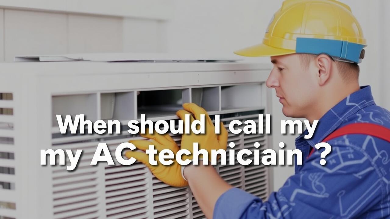 When should I call my AC technician?